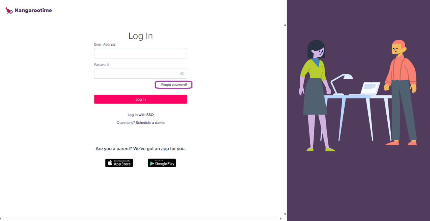 Kangarootime login page