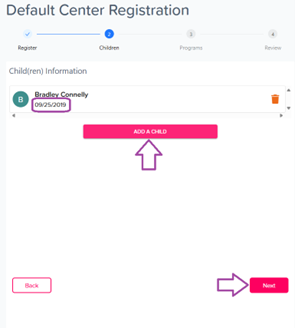 Child information form